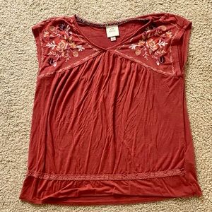 Knox Rose L Women’s Cap Sleeve Flowy Top